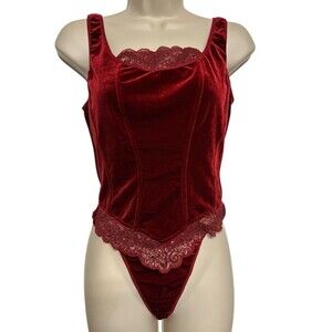 Red Wine Colored Camisole Lingerie Set Womens Size M Target Brand Family